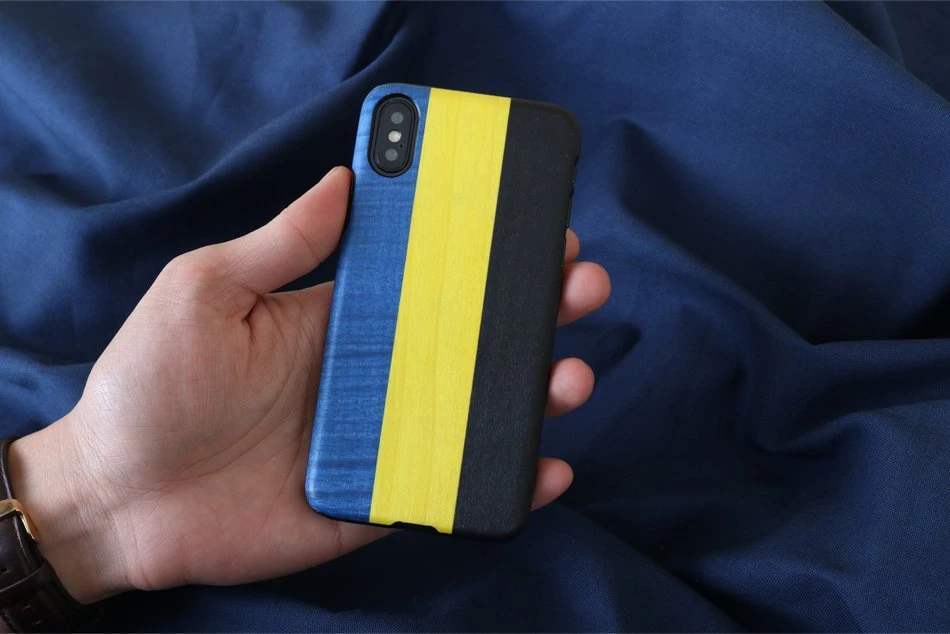MAN Telefono dėklas iPhone X/XS, mėlynas ir juodas
