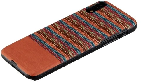 MAN Telefono dėklas iPhone XR, rudos ir juodos spalvos languotas