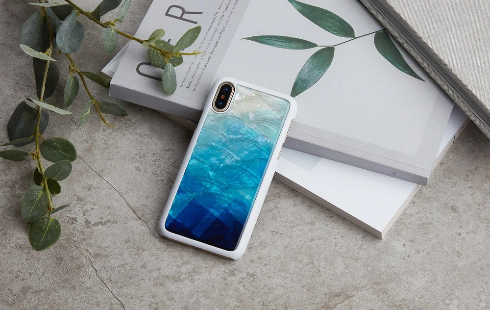 Ikins Telefono dėklas iPhone XS/S, mėlynai baltas