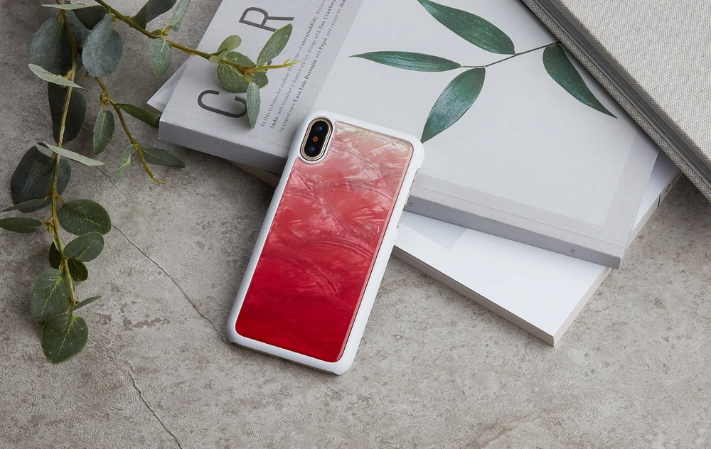Ikins Telefono dėklas iPhone XS/S, rožinis ir baltas