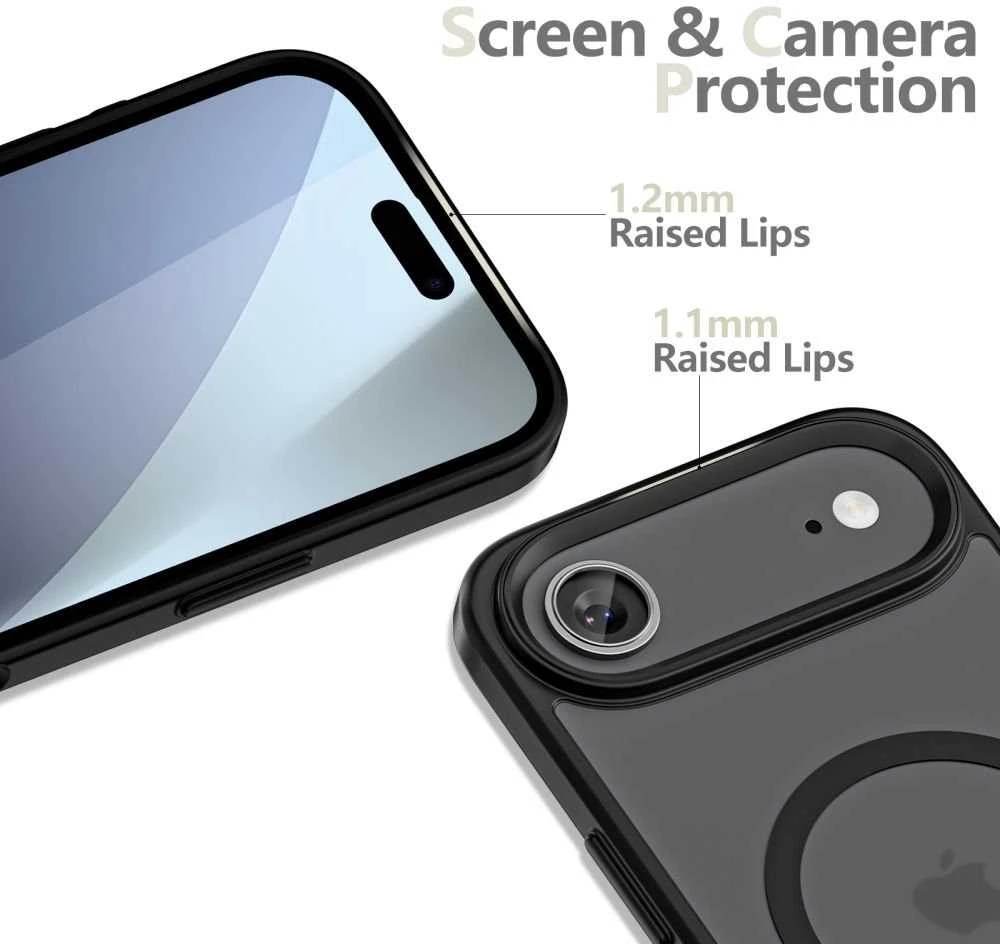 „Tech-Protect MagMat MagSafe“ dėklas, skirtas „iPhone 17 Air“ – matinis juodas