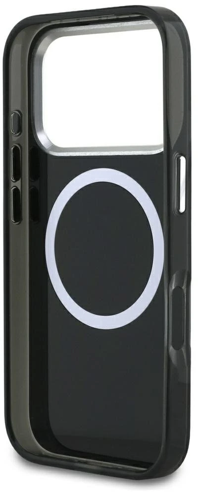 Karl Lagerfeld IML KL Monogram MagSafe dėklas skirtas Apple iPhone 17 Pro juodos spalvos