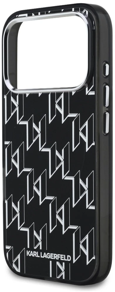 Karl Lagerfeld IML KL Monogram MagSafe dėklas skirtas Apple iPhone 17 Pro juodos spalvos