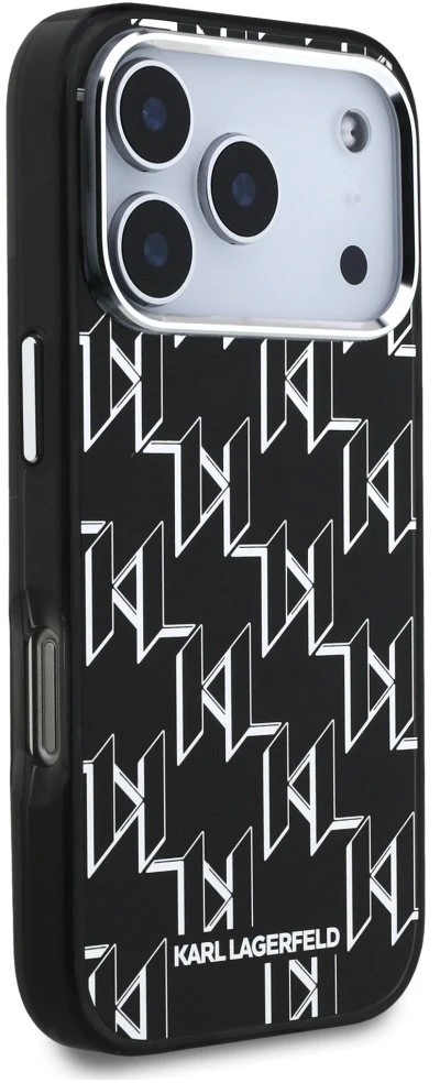 Karl Lagerfeld IML KL Monogram MagSafe dėklas skirtas Apple iPhone 17 Pro juodos spalvos