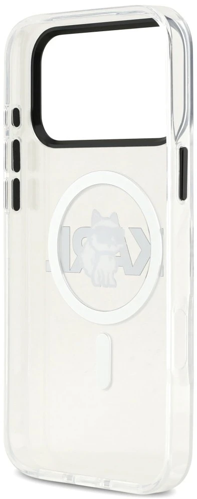 Karl Lagerfeld IML Choupette Sketch Logo MagSafe dėklas skirtas Apple iPhone 17 Pro Clear