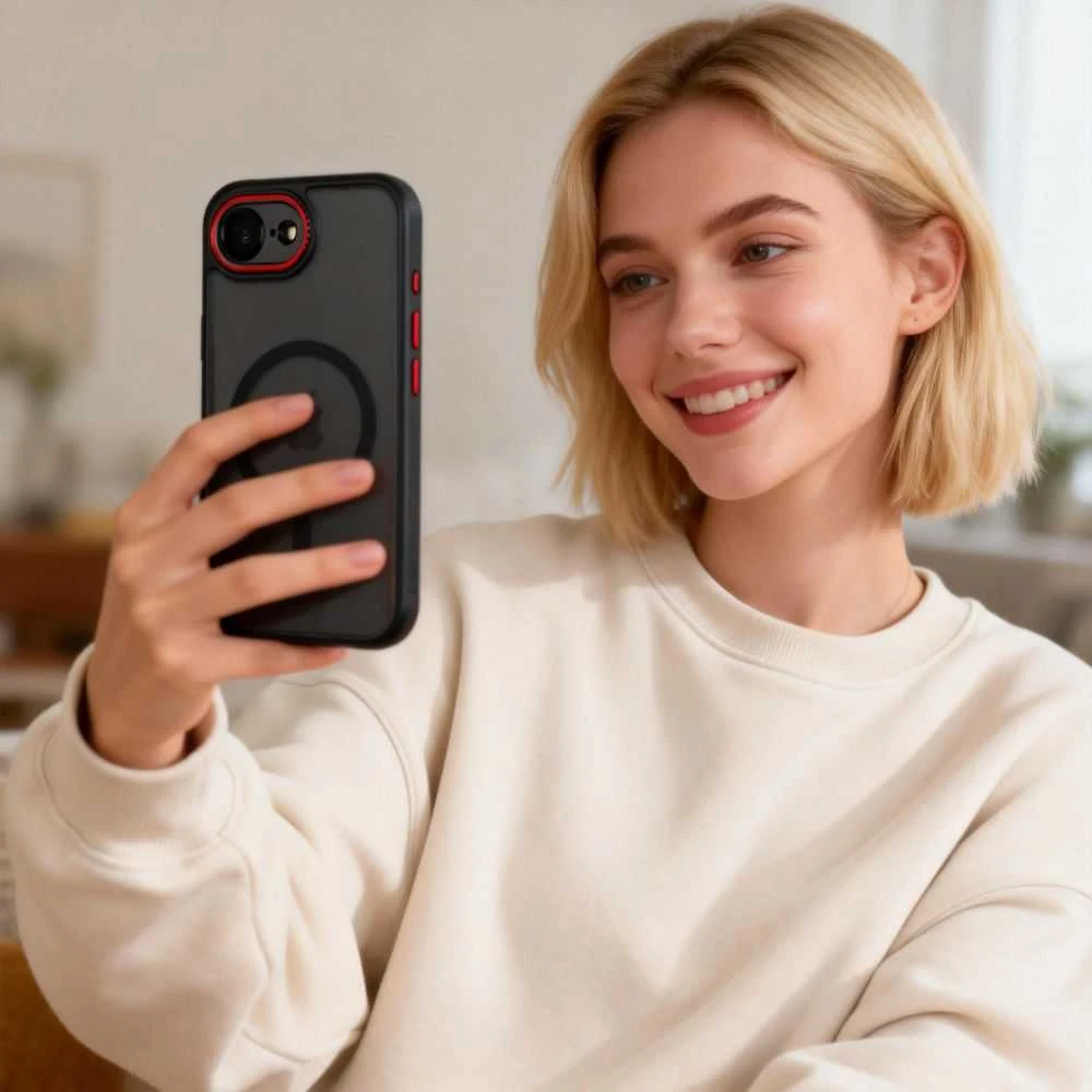 „Tech-Protect MagCam“ dėklas, skirtas „iPhone 16e / 17e“ – permatomas