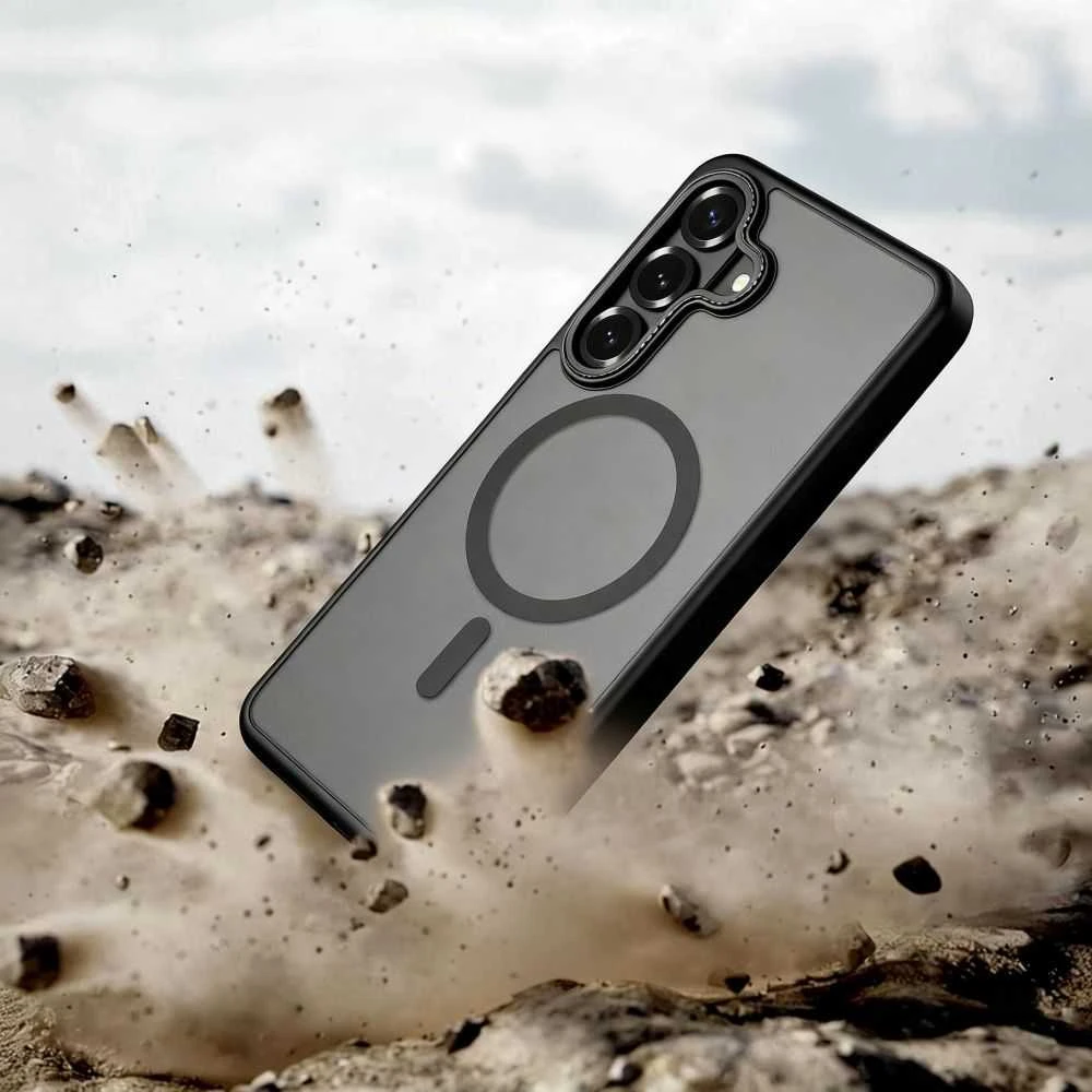 Dėklas Tech-Protect MagCam MagSafe Samsung Galaxy S26+ Plus Matte juodos spalvos