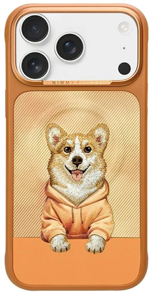 NIMMY dėklas GENTLE PETS SERIES DOG, suderinamas su MagSafe, skirtas IPHONE 17 Pro, oranžinis