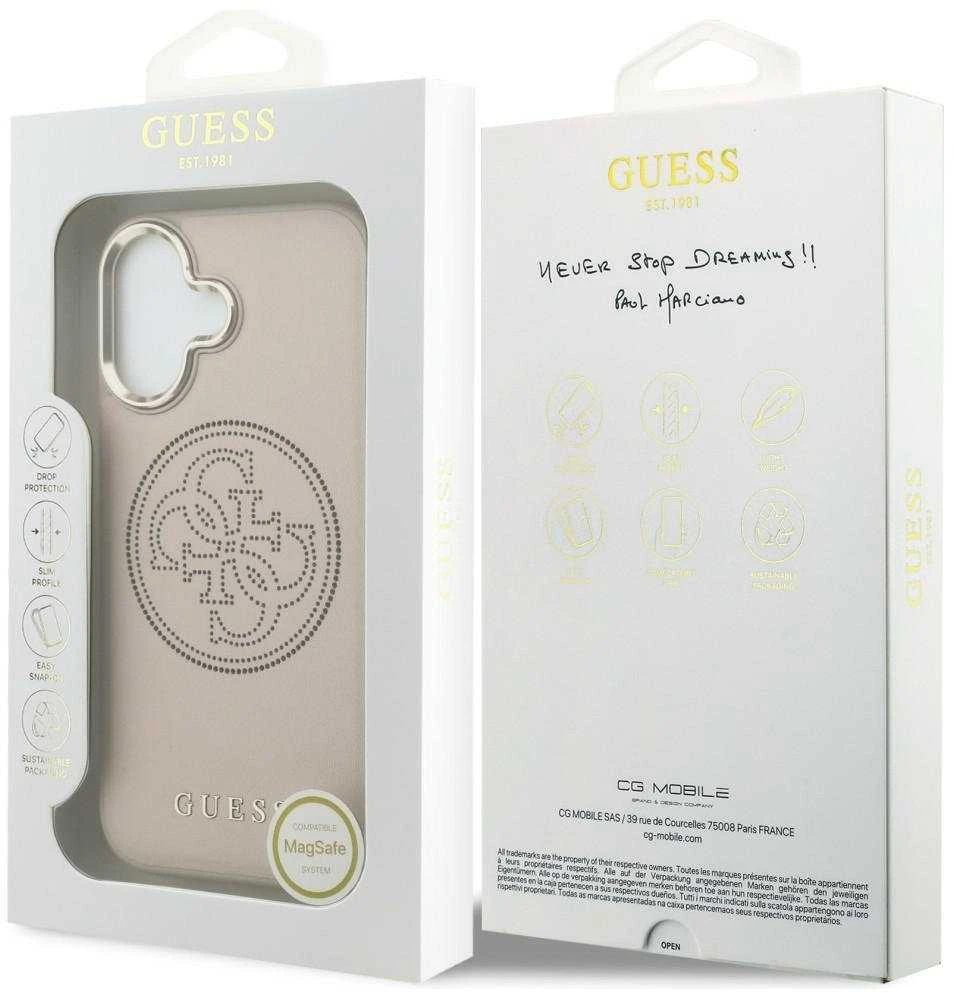 „Guess“ perforuotas 4G „MagSafe“ dėklas, skirtas „iPhone 17“ - Rožinė