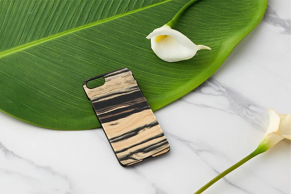 Telefono dėklas MAN&WOOD iPhone 7/8/SE (2020) Baltas Ebony Juodas