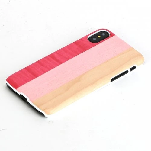 Telefono dėklas MAN&WOOD iPhone X/XS, rožinis