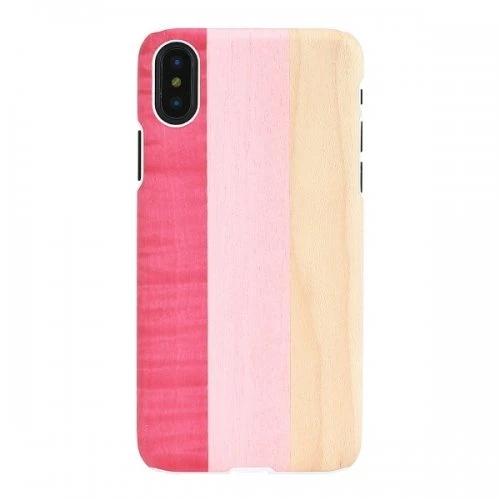 Telefono dėklas MAN&WOOD iPhone X/XS, rožinis
