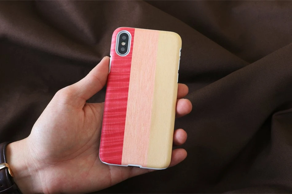Telefono dėklas MAN&WOOD iPhone X/XS, rožinis