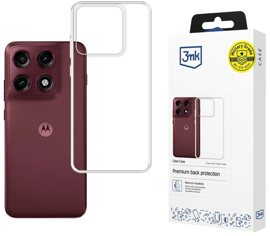 3Mk apsauginis 3mk skaidrus dėklas Motorola Edge 70 Pro - permatomas