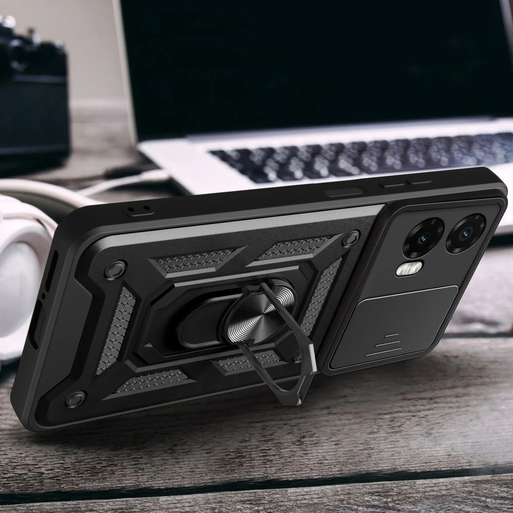 Motorola Moto G35 5G Tech-Protect Camshield Pro dėklas jūsų telefonui juodos spalvos