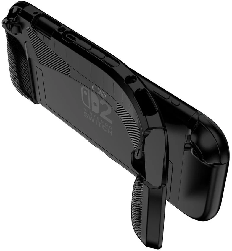 „Tech-Protect“ TPU anglies pluošto dėklas, skirtas „Nintendo Switch 2“ - Juodas