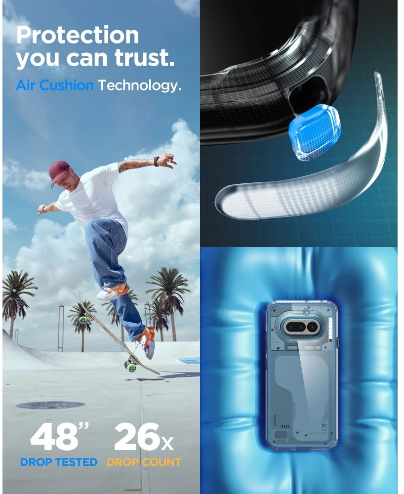 Spigen ULTRA HYBRID NOTHING PHONE 4A SKAIDRUS DĖKLAS