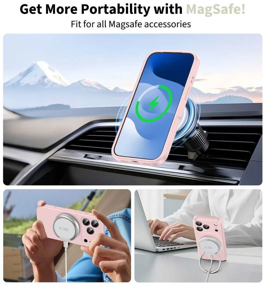 Dėklas Tech-Protect Silicone MagSafe Case for iPhone 17 Pro - Rožinė