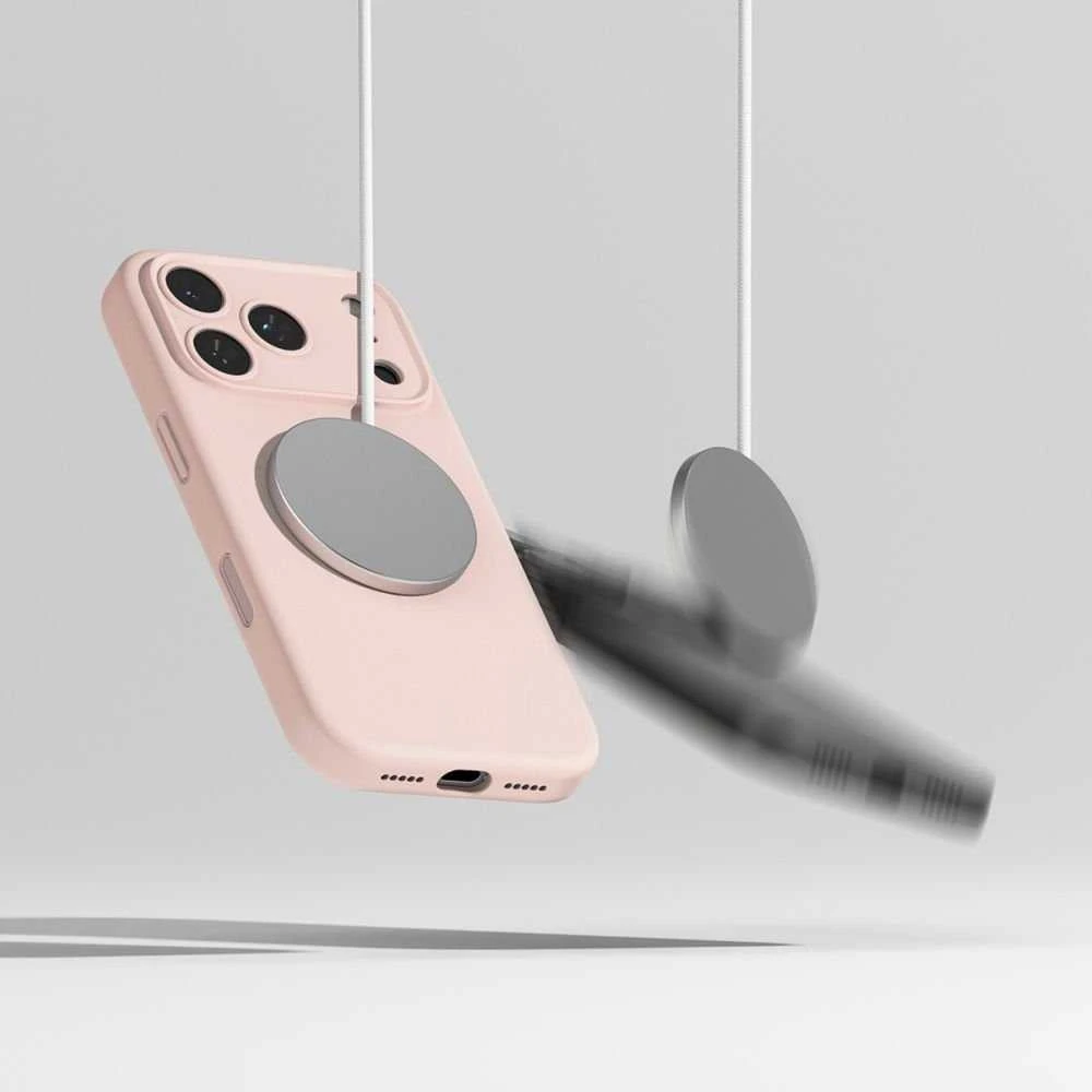 Dėklas Ringke iPhone 17 Pro Max Case Silicone Magnetic Rožinė Sand