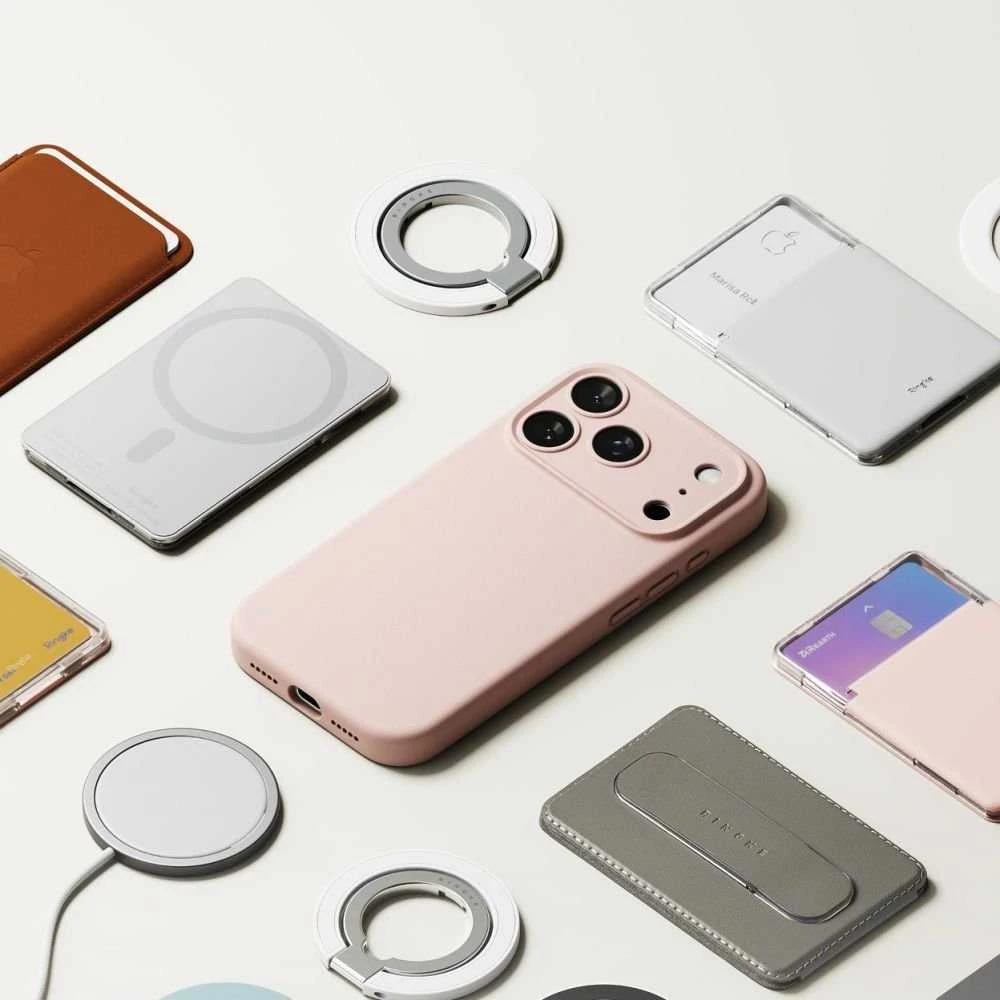 Dėklas Ringke iPhone 17 Pro Max Case Silicone Magnetic Rožinė Sand