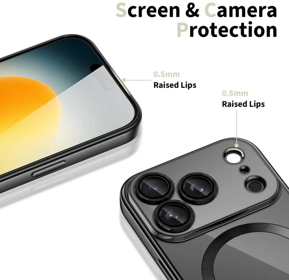 „Tech-Protect MagFlex MagSafe“ dėklas, skirtas „iPhone 17 Pro Max“ – skaidrus, juodas