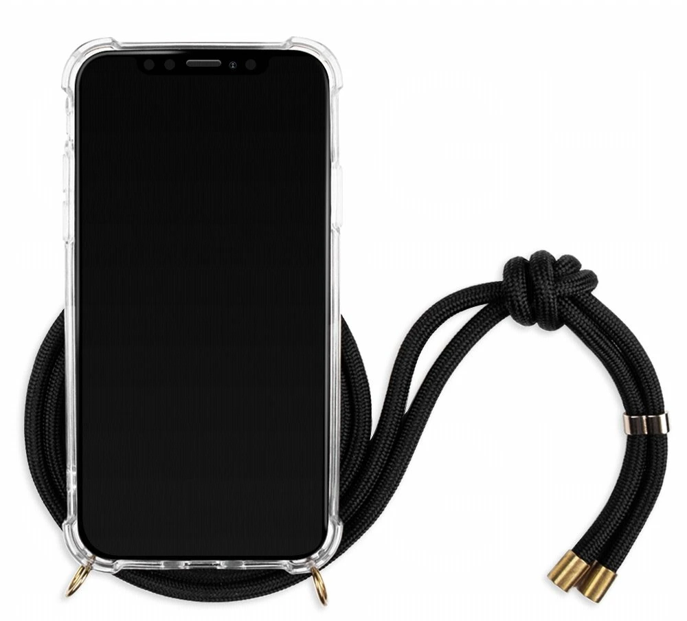 Lookabe Telefono dėklas su dirželiu iPhone Xs Max, auksinės ir juodos spalvos