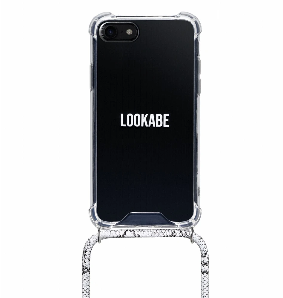 Lookabe Telefono dėklas su kaklo dirželiu iPhone 7/8 Plus, sidabrinis
