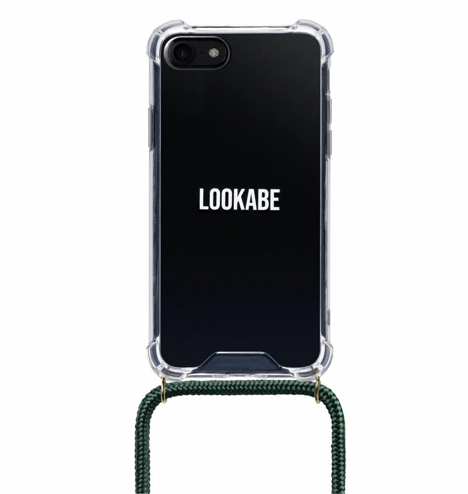 Lookabe Telefono dėklas su kaklo dirželiu iPhone 7/8, aukso ir žalios spalvos