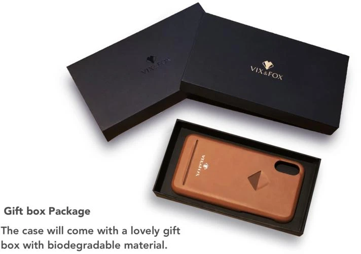 Telefono dėklas su kortelės skyriumi iPhone XS Max, karamelinės rudos spalvos