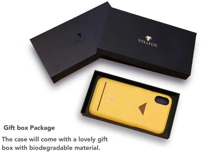 Telefono dėklas su kortelės skyriumi iPhone XR, garstyčių geltonumo