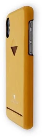 Telefono dėklas su kortelės skyriumi iPhone XR, garstyčių geltonumo