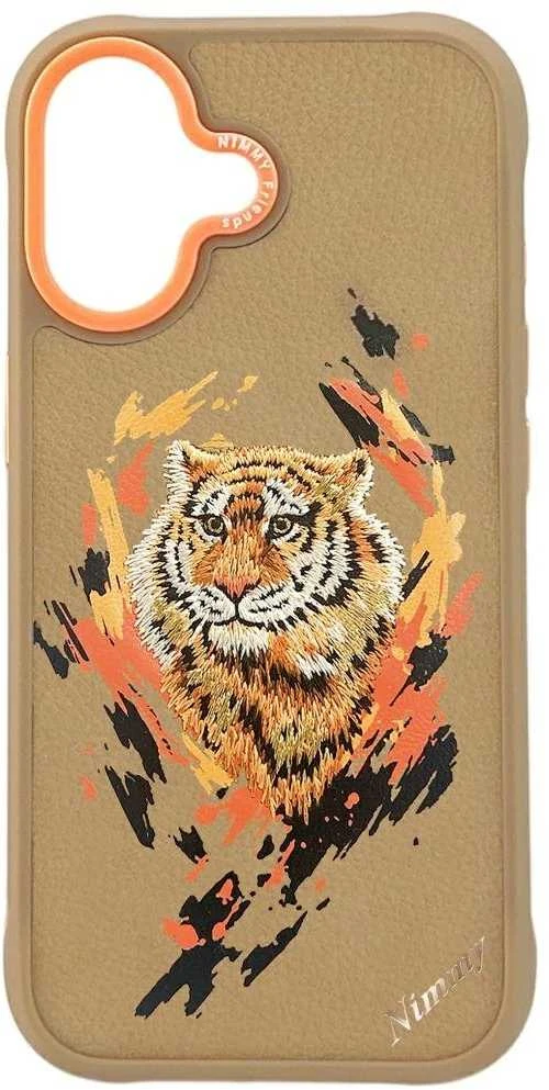 „Nimmy Tiger MagSafe“ dėklas, skirtas „iPhone 17“ – šviesiai rudas