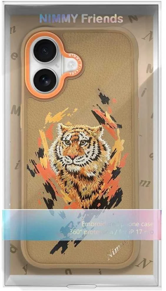 „Nimmy Tiger MagSafe“ dėklas, skirtas „iPhone 17“ – šviesiai rudas