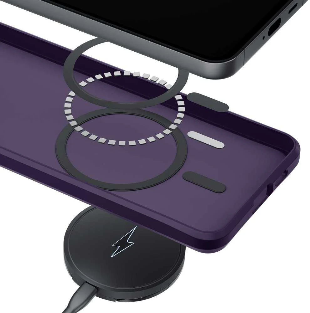 Telefono dėklas suderinamas su MagSafe, violetinės spalvos 3mk Smoke MagCase