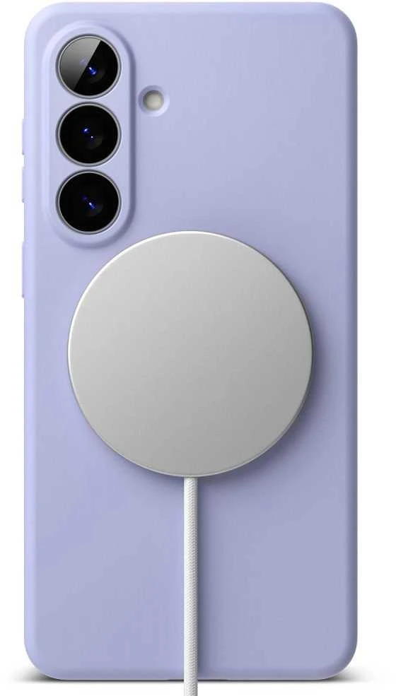 Dėklas „Ringke“ silikoninis magnetinis „MagSafe“ „Samsung Galaxy S26“ levandų spalvos
