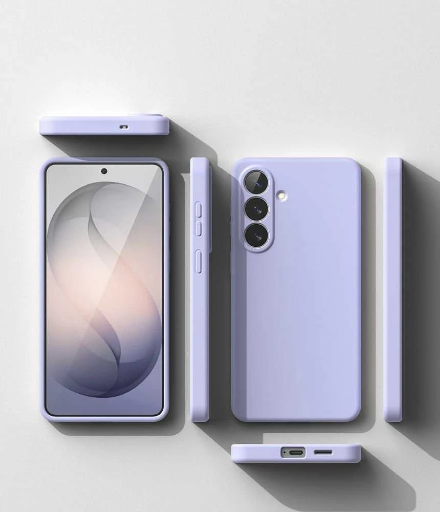 Dėklas „Ringke“ silikoninis magnetinis „MagSafe“ „Samsung Galaxy S26“ levandų spalvos