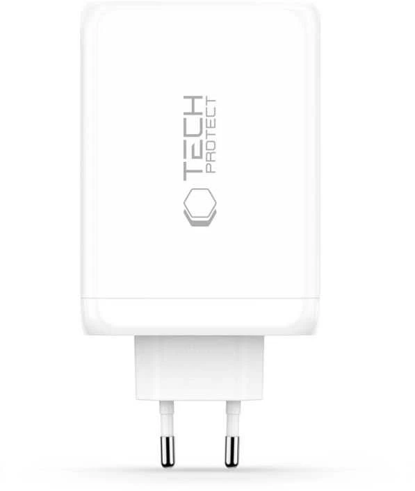 Tech-Protect NC240W-GAN 4-port laidinis įkroviklis PD 240W / QC3.0 baltos spalvos