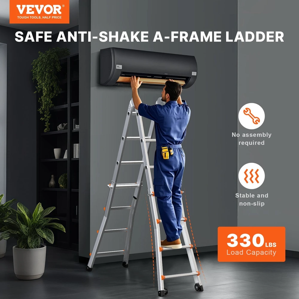 VEVOR 15 ft teleskopinės kopėčios darbams