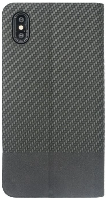 Tellur Carbon juodas atverčiamas dėklas iPhone XS