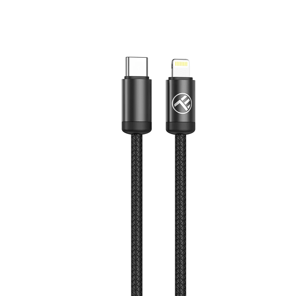 Tellur Minimalist USB-C į Lightning kabelis, 3A, 1 m, juodas