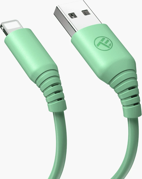 Tellur silikoninis USB-A į Lightning laidas 3 A, 1 m, žalias