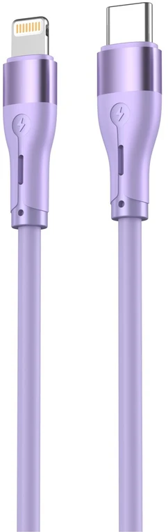 Tellur silikoninis USB-C į Lightning laidas PD 30 W, 1 m, violetinis