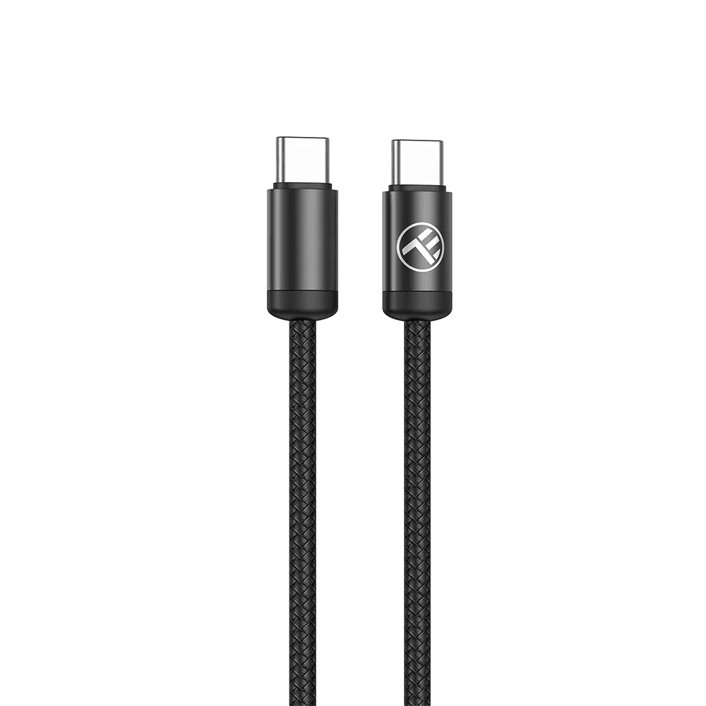 Tellur USB-C į USB-C laidas 3A, 1 m, juodas