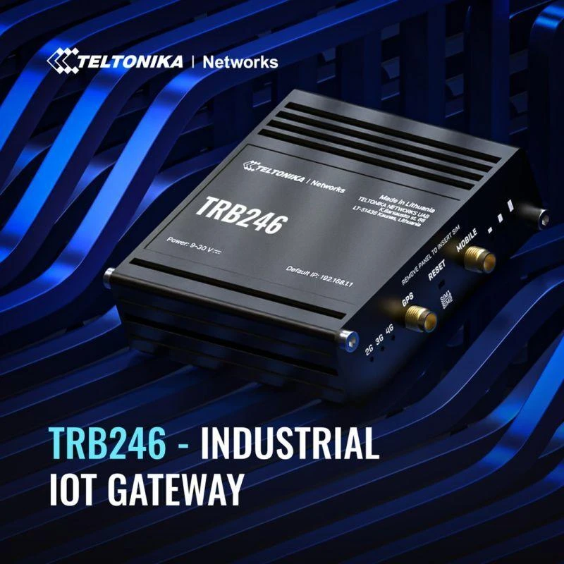 Maršrutizatorius Teltonika LTE Cat 4 Gateway | TRB246 | 10/100 Mbit/s | Ethernet LAN (RJ-45) jungtys 1 | Tinklelio atramos Nr. | MU-MiMO Nr. | 2G/3G/4G
