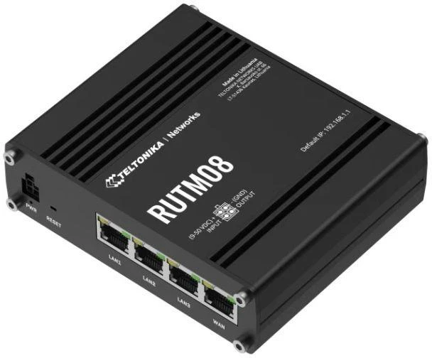 Teltonika RUTM08 Gigabit Ethernet maršrutizatorius, juodas
