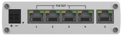 Ausinės Teltonika TSW101 Gigabit Ethernet (10/100/1000) su PoE palaikymu, metalinis korpusas