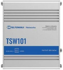 Ausinės Teltonika TSW101 Gigabit Ethernet (10/100/1000) su PoE palaikymu, metalinis korpusas