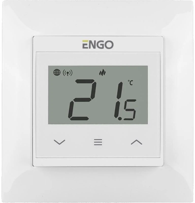 Temperatūros reguliatorius ENGO Controls E55-W su Wi-Fi, baltas