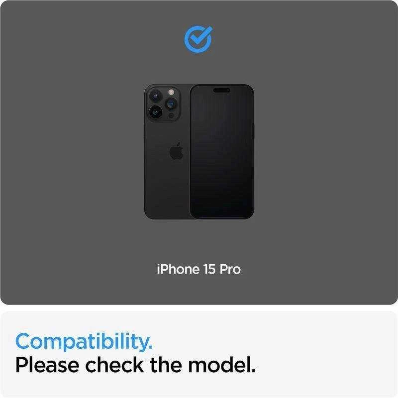 Apsauginis stiklas telefonui Apple iPhone 15 Pro Spigen ALM Glass FC 2-pack juodos spalvos krašteliu