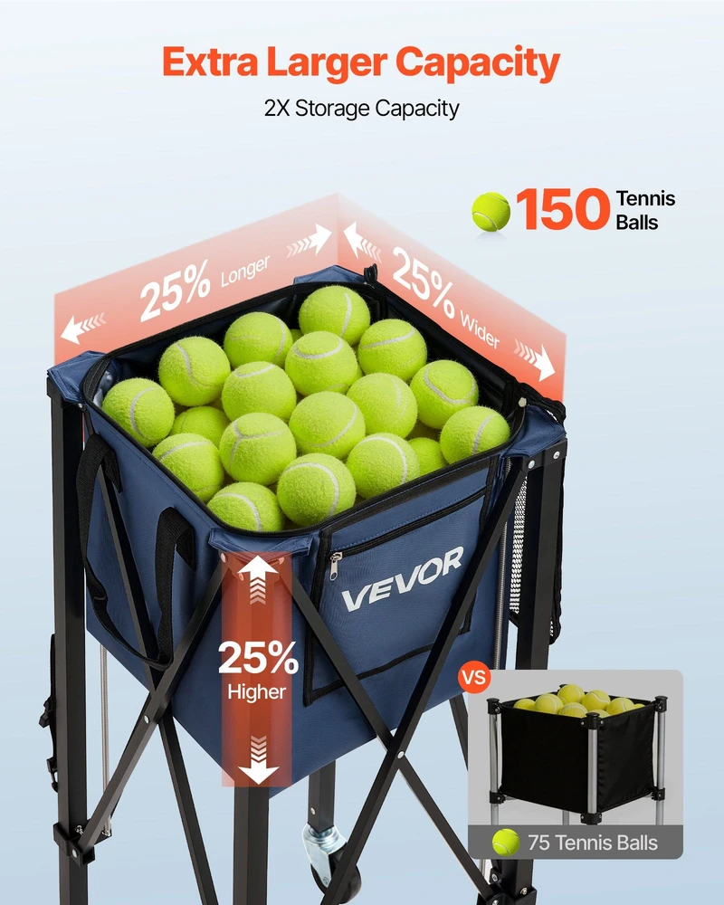 VEVOR 2-in-1 teniso ir pickleball kamuoliukų laikiklis